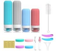 Set di 16 Bottiglie da Viaggio In Silicone, Bottiglie da Viaggio per Articoli da Toeletta, Bottiglie da Toilette Ricaricabili a Prova di Perdite per Shampoo e Balsamo Elementi Essenziali da Vi ColorA