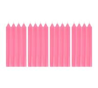 Set di 16 Candele Lunghe per Candela, Rosa Neon, Colorate Cera, a Bastoncino Altezza 17 cm, Ø2cm
