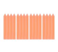 Set di 16 Candele Lunghe per Candelabro,Candele Arancione neon, Candele Colorate Cera, Candele a Bastoncino Altezza 17 cm,Ø2cm