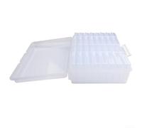 Set di 16 custodie per foto da 10,2 x 15,2 cm, con chiusura a fibbia, divisori fissi e maniglie per organizzare le foto portatili