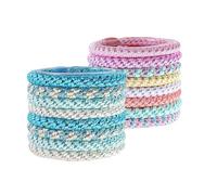 Set di 16 elastici per capelli Scrunchie flessibili e morbidi elastici per capelli, da donna, per ragazze, multicolore