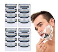 Set di 16 Lamette Mach 3 Turbo Compatibili con Gillette Mach3, Lama Manuale Professionale con Microaletta Protettiva per Uomini, Ricariche Di Lame Di Rasoio di Precisione, Lame Da Barba Da Uomo