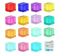 Set di 16 mattoncini da costruzione in acrilico colorato, set di mattoncini da costruzione con sensore colorato, giocattolo Montessori, giocattolo per attività motorie e senso, giocattolo impilabile