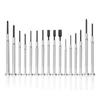 Set di 16 Mini Cacciaviti di Precisione, Kit di Attrezzi per Orologi Occhiali Elettronica, Cacciaviti di Precisione con Impugnatura Antiscivolo e Custodia, per Riparazioni Fini Fai da Te e Modellismo