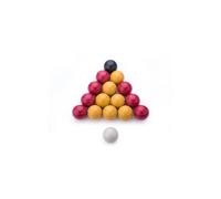 Set di 16 palle da biliardo in resina 50,8 mm per gioco di 8 Pool inglese - Nouvo