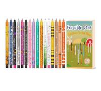 Set di 16 Penne Gel Cancellabili - Erasable Pen Halloween Penne con Inchiostro Cancellabile Termosensibile non rovinano i fogli punta da 0,7 mm colori assortiti e motivi a forma di animali