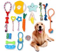 Set di 16 pezzi di giocattoli per cani FRANKIE per il tiro alla fune.