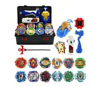 Set di 16 pezzi di trottole girevoli, compatto e portatile, può essere usato come regalo, set da assemblare per battaglia, sollievo dallo stress, regalo per bambini per Ognissanti/Natale, regalo per b