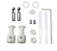 Set di 16 pezzi per WC da parete, viti universali per WC a parete, con chiave esagonale, per WC sospeso, colore: bianco