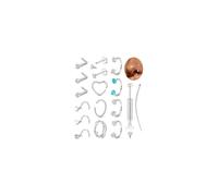 Set di 16 piercing da naso a forma di ferro di cavallo in acciaio chirurgico da 18 G, da donna, in argento placcato oro 14 K, a forma di L, a spirale, per narice, cartilagine, elice, trago, labbro