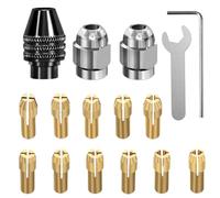 Set di 16 pinze per mandrini, per connettori filettati da 9/32-40, mandrino 0,5-3,2, set di accessori per utensili multifunzione in rame con chiave inglese