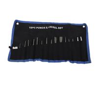 Set di 16 punzoni e scalpelli meccanici, strumento professionale per calibro a freddo con perno centrale conico resistente, per la lavorazione dei metalli, riparazione