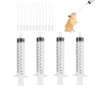 Set di 16 siringhe con tubo per alimentazione manuale uccelli e pulcini 10ml kit accessori trasparenti per pappagalli e piccioni