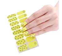 Set di 16 strisce di adesivi per unghie, per lampada UV, design 3D, arte alla moda, autoadesiva, senza bolle, per principianti, senza luce UV