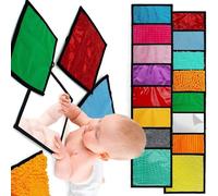 Set di 16 tappetini morbidi per attività infantili, lavabili in lavatrice, texture multi sensoriali per l'apprendimento precoce e l'esplorazione sicura Multi Texture tappetino per attività infantile