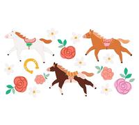 Set di 16 tatuaggi temporanei - motivo: cavalli da incollare sulla pelle - tatuaggi per bambini - tatuaggi per bambini - tatuaggi per bambini - compleanno bambini - accessori per feste & accessori
