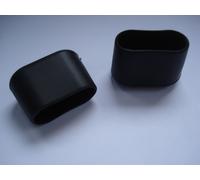 Set di 16 Terminali Tubi Avvolgente 40x20 Oblungo Sedie Tappi Nero PVC