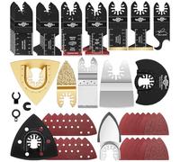 Set di 166 lame per seghe multiutensili, set di accessori per legno, plastica, metallo, oscillante, compatibile con Einhell Makita DTM51Z, Dremel, Parkside, Bosch e altri
