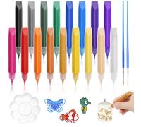 Set di 17 candele per candele con pennello e pallet Premium Candle Pen per candele, penne a cera per candele, decorazioni natalizie, matrimoni, Pasqua