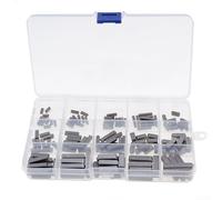 Set di 175 chiavi parallele a punta tonda per utensili elettrici, perni di fissaggio in acciaio al carbonio con dimensioni da 3/4/5/6 mm, per la regolazione dell'albero e del mozzo