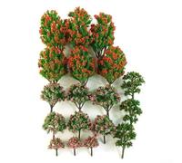 Set di 18 alberi di pino artificiale da 4-10 cm, per treno, ferrovia, diorama, scenario, scala HO, architettura, sabbia, tavolo, decorazione paesaggistica