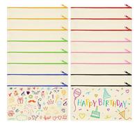 Set di 18 astucci e borsette in cotone vuote fai da te per bambini, 21 x 12 cm, astucci in tessuto con cerniera per pittura, artigianato e a