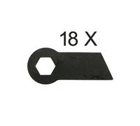 Set di 18 lame di ricambio per scarificatore Hecht 5654 - acciaio HQ