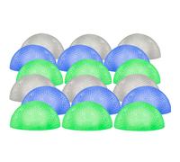 Set di 18 luci decorative da giardino a LED con effetto semisfera IP44 Faretti da esterno