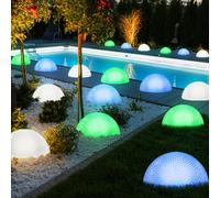 Set di 18 luci decorative da giardino a LED con effetto semisfera IP44 Faretti da esterno