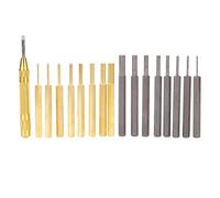 Set di 18 pezzi di utensili professionali in acciaio al carbonio e ottone per punzonatura, attrezzo manuale per lavorazione della pelle con punzonatrice regolabile e scanalatore pe