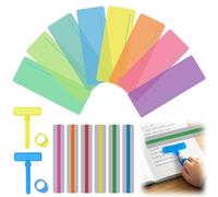 Set di 18 righelli colorati per la lettura per bambini, con localizzatore delle dita e messa a fuoco delle dita, strisce di lettura guidate per la scuola elementare, per la dislessia e la dislessia