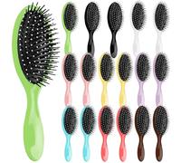 Set di 18 spazzole districanti per capelli bagnati e asciutti, spazzola morbida anti-nodi, spazzola da viaggio, multicolore, 22 x 7,2 cm, per donne e uomini