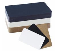 Set di 180 Cartoncini in Carta Kraft Vuoti - 9 x 5,2 cm - Biglietti in Bianco Neri, Bianchi e Marroni - Perfetti per Fai-da-te, Scuola, Ufficio e Apprendimento del Vocabolario