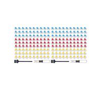 Set di 180 Clicker per Tastiera con Pinzette e Pennello, Clicker per Stampa 3D, Interruttori per Tastiera 60Blu + 60Gialli + 60Rossi