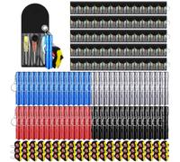 Set di 180 portachiavi con mini cacciavite, metro a nastro, torcia a LED | Portachiavi a forma di piñata per adulti, mini utensili, idea regalo per uomo, calza di Natale, batterie non incluse