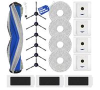 Set di 19 accessori per robot aspirapolvere Ecovacs Deebot T30 Pro Omni / T30 Omni, ricambi con 1 spazzola principale in gomma, 3 filtri HEPA, 4 sacchetti per polvere, 4 tamponi, 6 spazzole laterali e