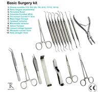 Set di 19 - Chirurgiche Strumenti Basic Micro Surgery Kit Dissecting Tools Nuovo