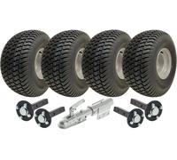 Set Di 2 - 20x10.00-8 4ply P332 Erba Su 4/100 & Hub & Stub Asse 4/100 M12stud