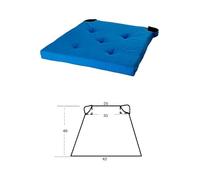 Set di 2/4/6 cuscini antiscivolo per sedie da pranzo con laccetti, eleganti cuscini per sedie da giardino, comodi design trapezoidale, per un maggiore sostegno e un fascino estetico