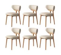 Set di 2/4/6 sedie da pranzo moderne di metà secolo, con schienale curvo, gambe robuste, finitura bianca, perfette per decorare il soggiorno e la sala da pranzo