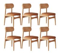 Set di 2/4/6 sedie da pranzo moderne di metà secolo, eleganti sedie in legno con schienale curvo e gambe per sala da pranzo, soggiorno o camera da letto