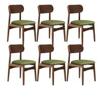 Set di 2/4/6 sedie da pranzo moderne di metà secolo, eleganti sedie in legno con schienale curvo e gambe per sala da pranzo, soggiorno o camera da letto