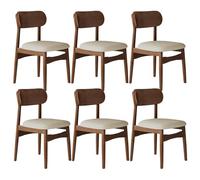 Set di 2/4/6 sedie da pranzo moderne di metà secolo, eleganti sedie in legno con schienale curvo e gambe per sala da pranzo, soggiorno o camera da letto