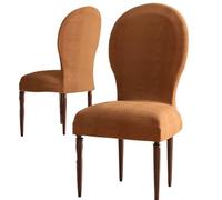 Set di 2/4 coprisedia in velluto di alta qualità, con schienale rotondo, senza braccioli, protezione elegante per sedie laterali, perfetti per decorare la sala da pranzo