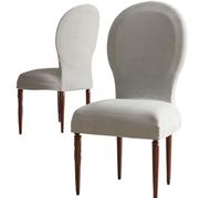 Set di 2/4 coprisedie in velluto di alta qualità, per sedie da pranzo con schienale curvo di alta qualità, per sedie laterali senza braccioli, perfetti per decorare la sala da pranzo