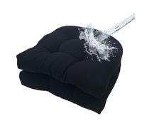 Set di 2/4 cuscini impermeabili per sedie da esterni, 48 x 48 cm, in cotone PP ad alta resilienza, con cinghie, per patio, giardino, terrazza