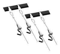 Set di 2/4 ganci da parete per galleria, con ganci discreti, con tappi terminali per la decorazione della casa, musei e spazi pubblici, sistema per appendere quadri (cavo bianco 3 m, 2 ganci)