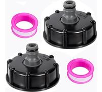 Set di 2 accessori per tappo serbatoio IBC da 1/2" Raccordo Cisterna Acqua 1000 Litri Pollici - Ibc Tappo Rubinettocisterna 1000 Litri