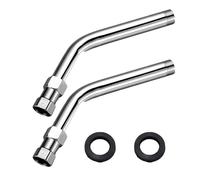 Set di 2 adattatori a gomito per doccia in acciaio con rotazione di 135 gradi, per ottimizzare gli spruzzi portatili, resistenti alla ruggine, adattatore per testa