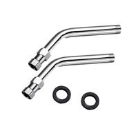 Set di 2 adattatori a gomito per doccia in acciaio con rotazione di 135 gradi, per ottimizzare gli spruzzi portatili, accessorio per vassoio da bagno